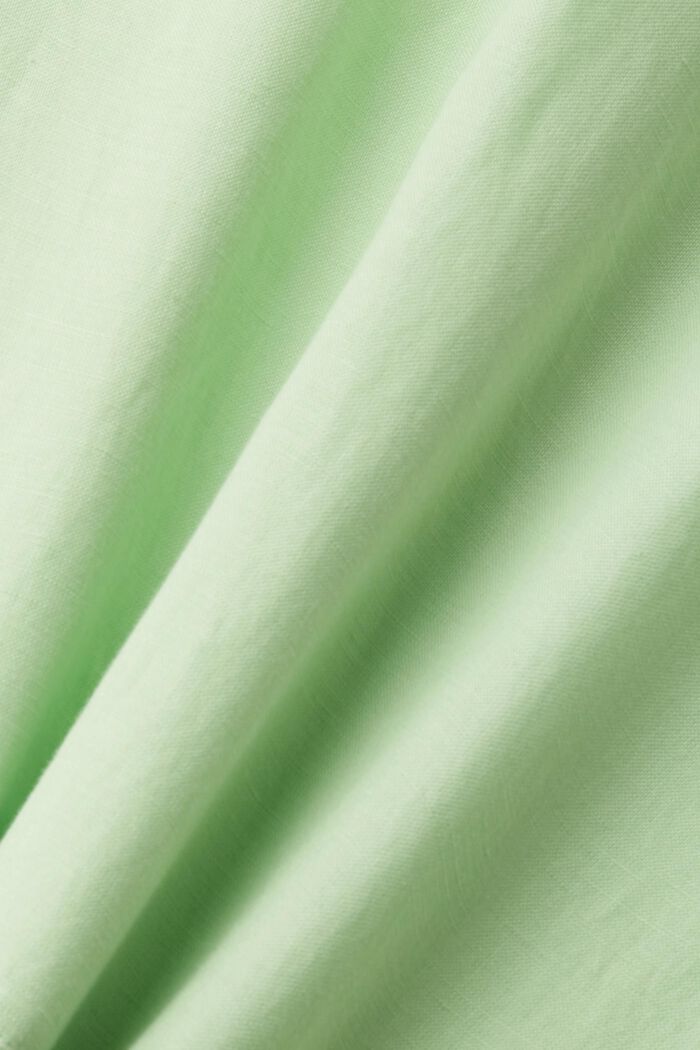 Skjortklänning i minilängd av linnemix, CITRUS GREEN, detail image number 5