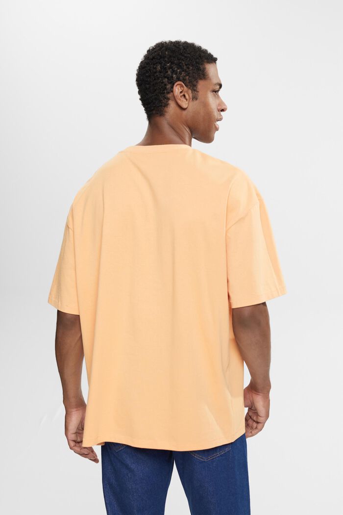 Oversize-T-shirt med logotryck, PEACH, detail image number 3