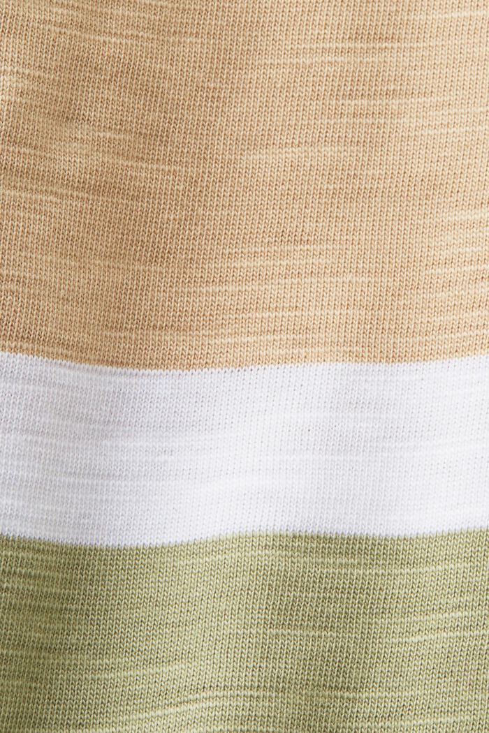 Randig jersey-T-shirt, 100% bomull, SAND, detail image number 5
