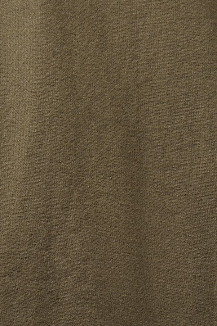 Flanellskjorta i bomull, KHAKI GREEN, detail image number 5