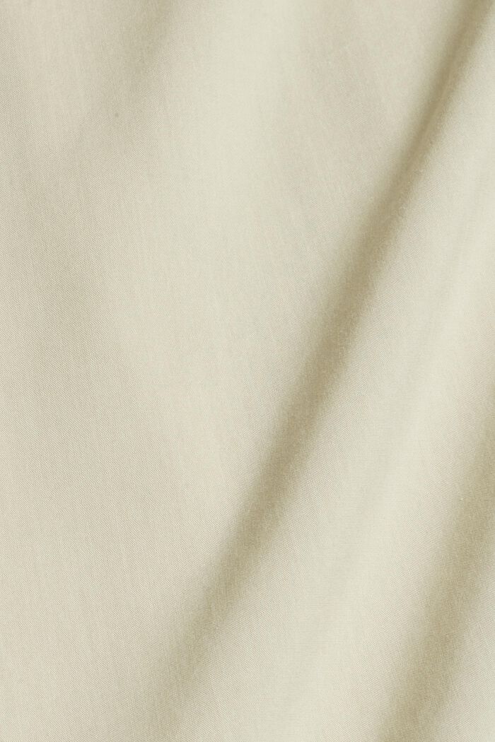 Blus i bomullsmix med halvlånga ärmar, DUSTY GREEN, detail image number 4