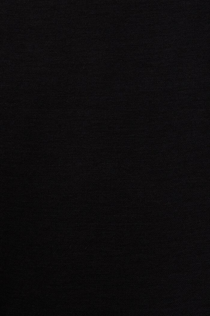 Skjortklänning i punto-jersey, BLACK, detail image number 5
