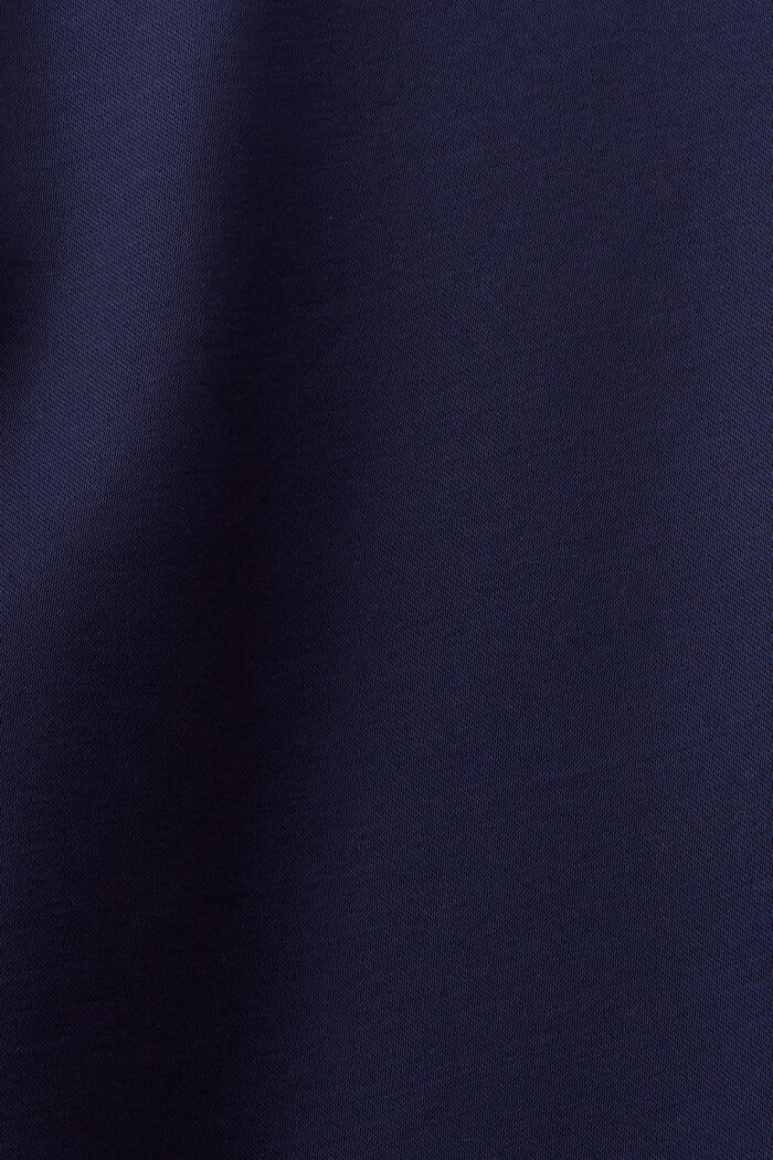 Långärmad satinblus, DARK BLUE, detail image number 5