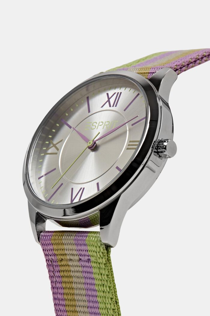 Klocka med vävt armband, rostfritt stål, SILVER, detail image number 1