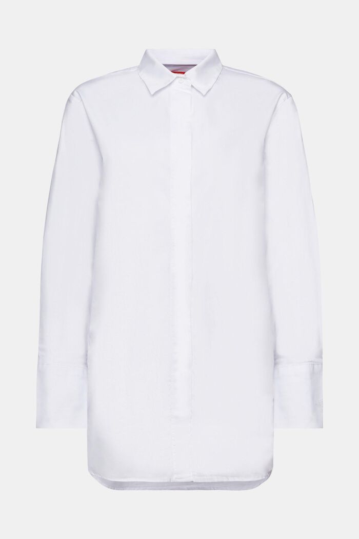 Skjortblus med ledig passform, WHITE, detail image number 6