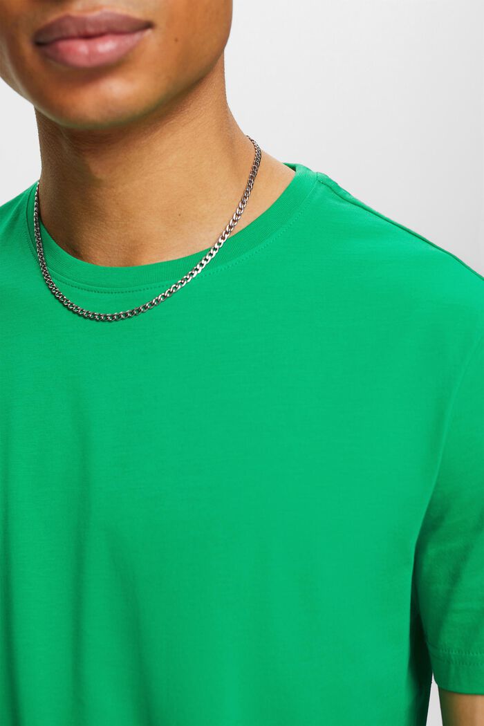Kortärmad T-shirt med rund ringning, GREEN, detail image number 3