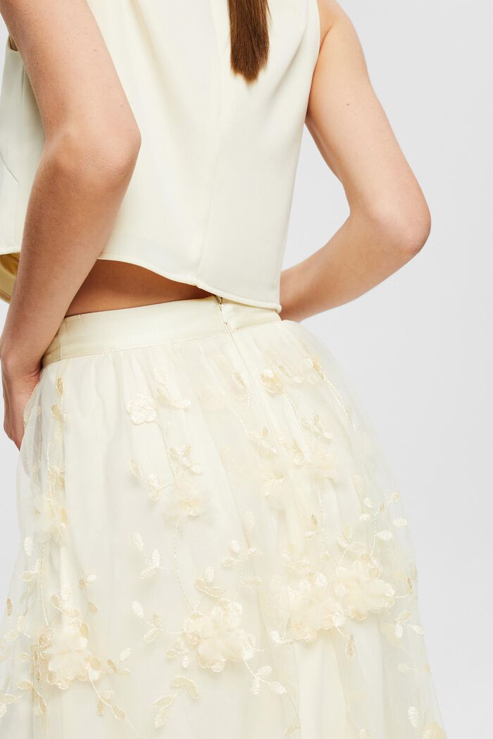 Utställd kjol med blombrodyr, ICE, detail image number 2