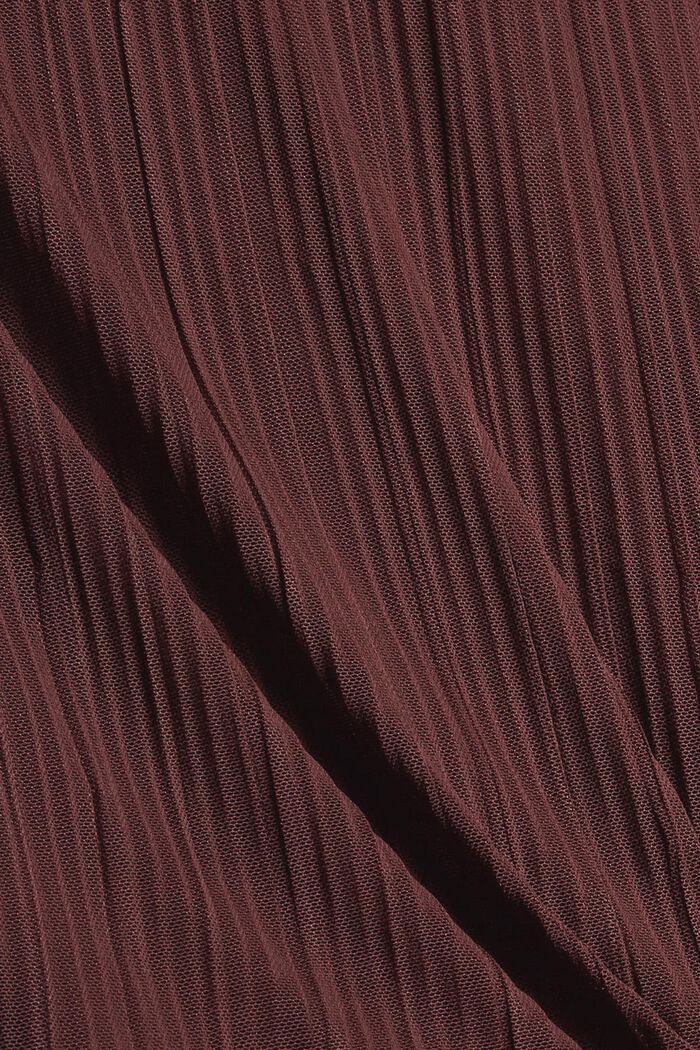 Plisserat chiffonglinne med knytband, BORDEAUX RED, detail image number 4