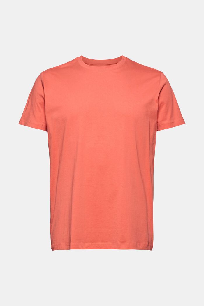 T-shirt av jersey i 100% ekologisk bomull, CORAL RED, detail image number 0
