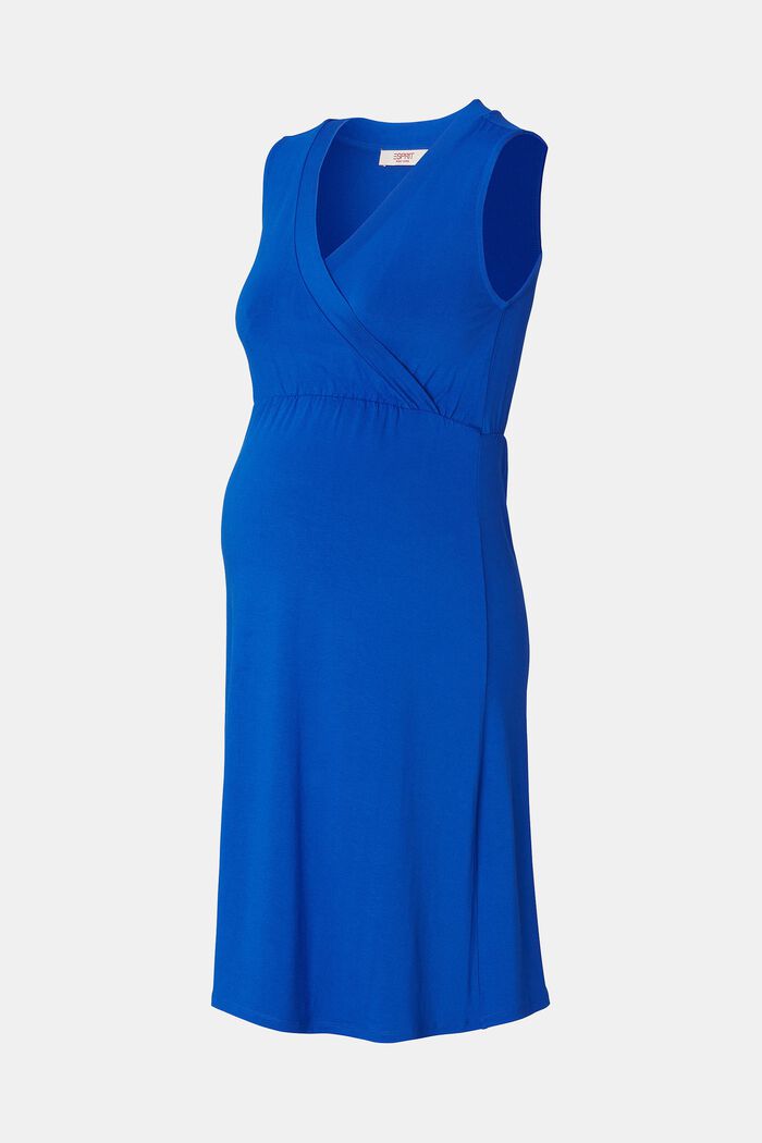 MATERINITY Ärmlös klänning med V-ringning, ELECTRIC BLUE, detail image number 4