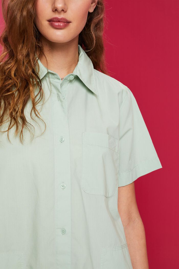 Mini-skjortklänning, 100% bomull, CITRUS GREEN, detail image number 2