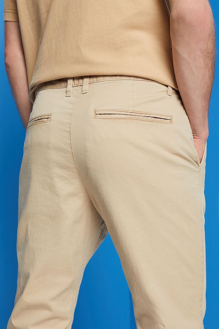 Stretch-chinos i bomull, SAND, detail image number 2