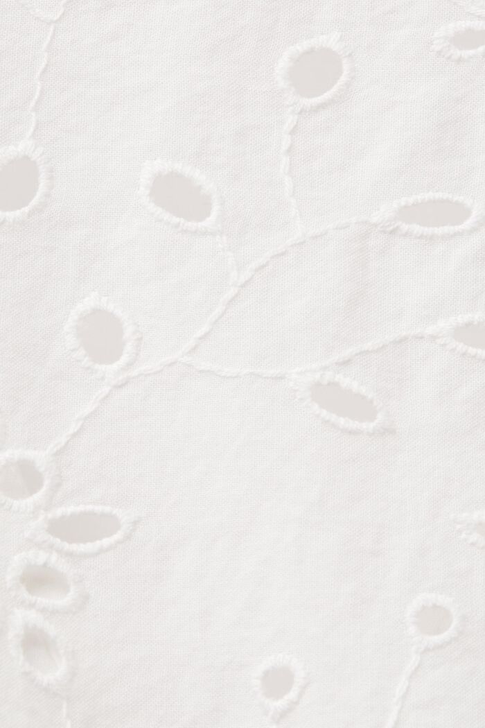 Ärmlös spetsblus, 100% bomull, OFF WHITE, detail image number 4