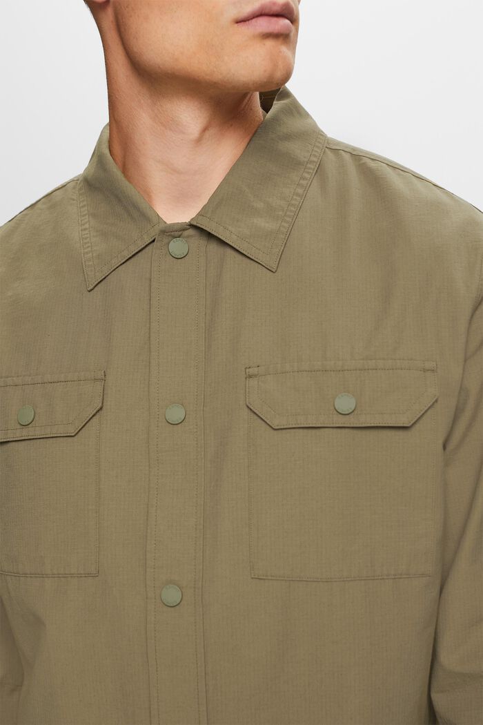 Utility-skjorta, bomullsblandning, KHAKI GREEN, detail image number 3