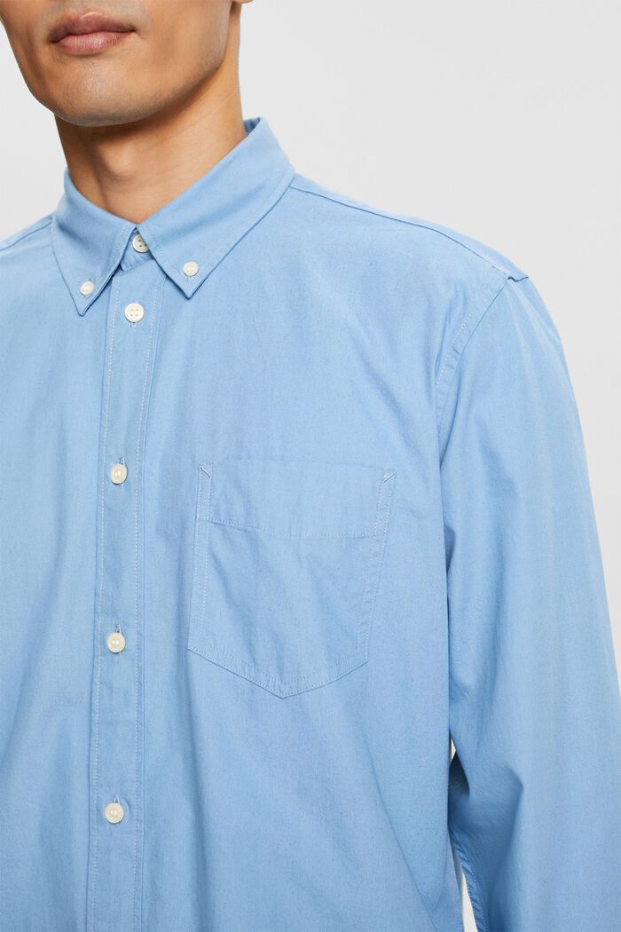 Button down-skjorta i poplin, 100% bomull, LIGHT BLUE, detail image number 2