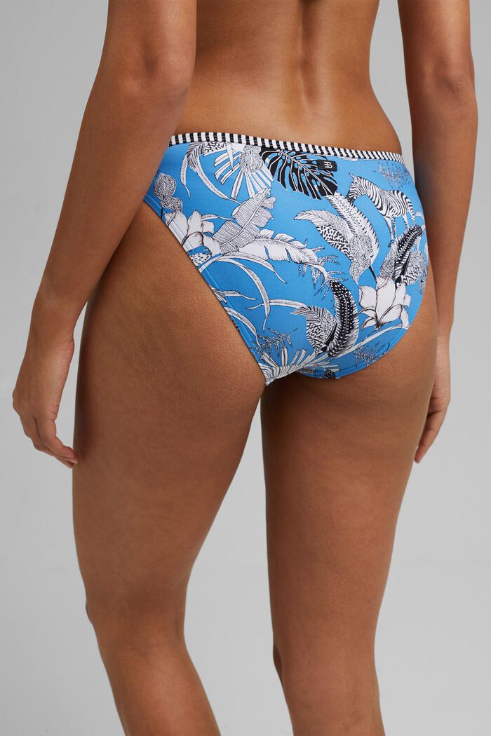 Återvunnet material: bikinitrosa med tropiskt mönster, BLUE, detail image number 3