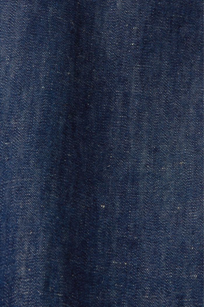 Kortärmad skjorta i jeanslook, BLUE BLACK, detail image number 7