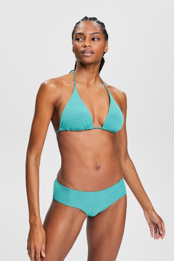 Tvåfärgad bikiniunderdel, AQUA GREEN, detail image number 0