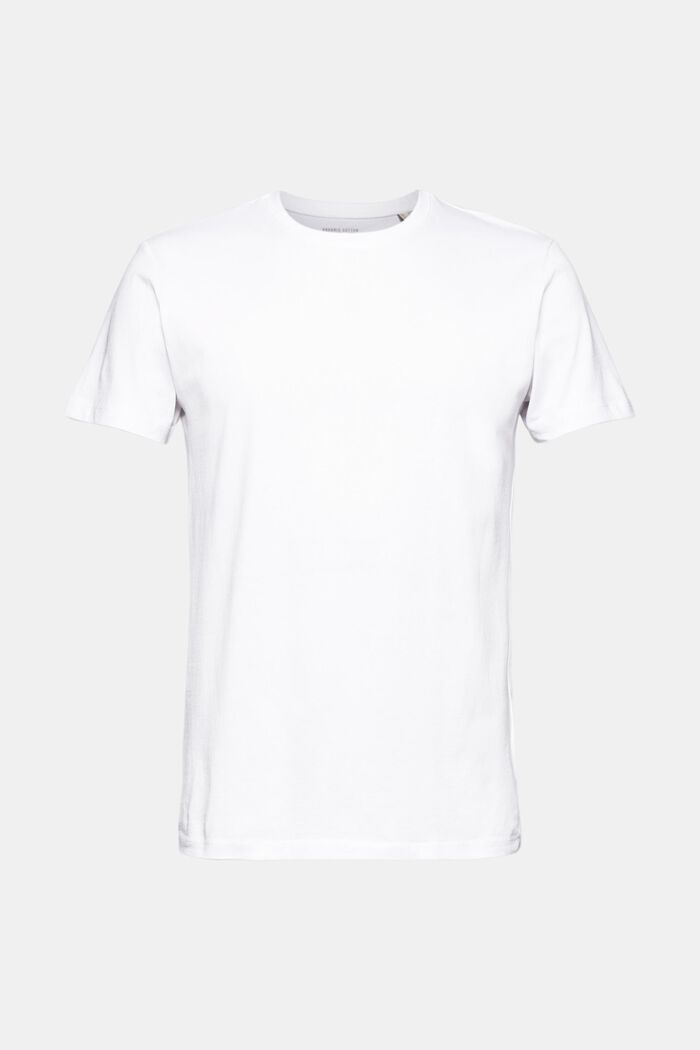 Jersey-T-shirt av 100% ekobomull, WHITE, overview
