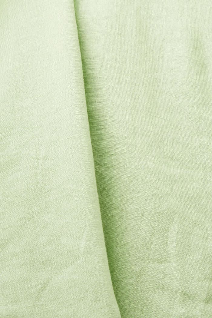 Enkelknäppt kavaj i linne, LIGHT GREEN, detail image number 4