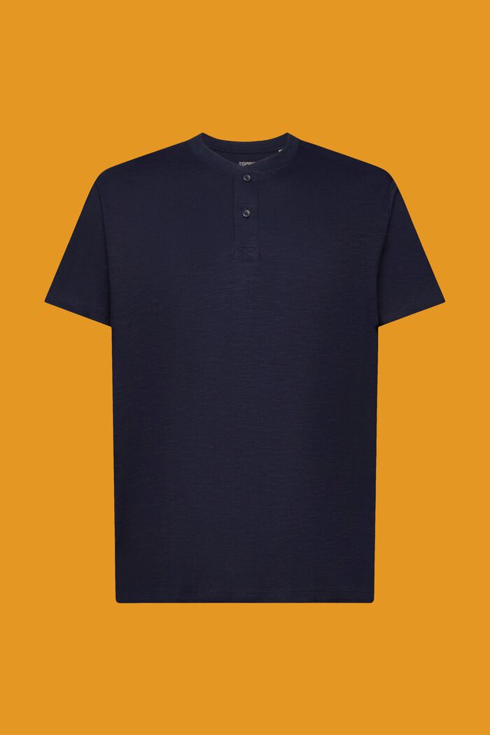 Bomulls-T-shirt med farfarsringning, NAVY, detail image number 5