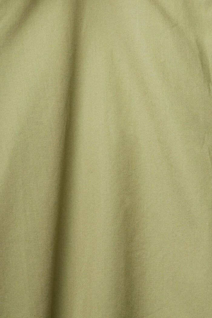 A-linjeformad klänning i ekologisk bomull, LIGHT KHAKI, detail image number 5
