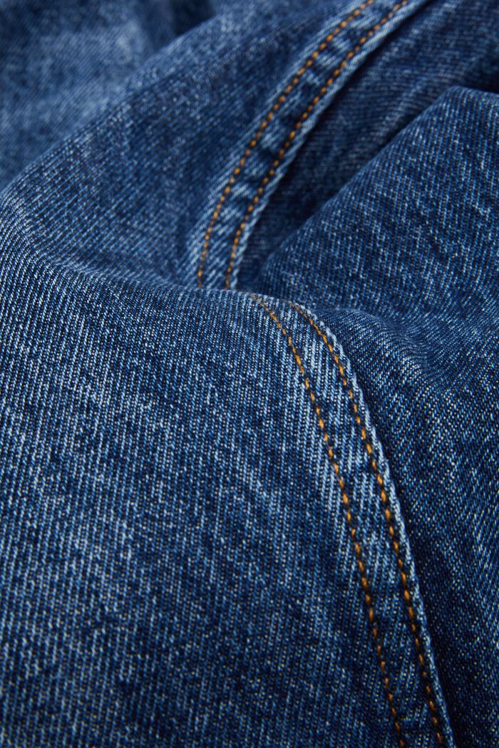 Raka jeans med medelhög midja, BLUE DARK WASHED, detail image number 6