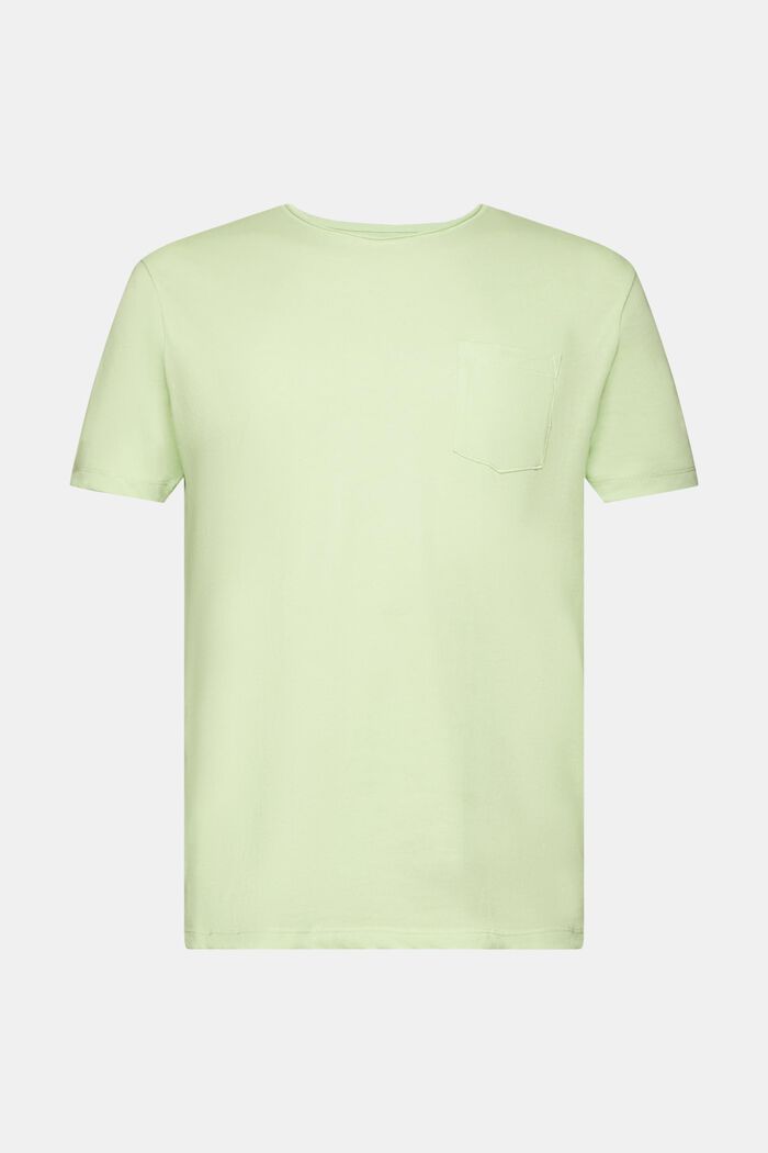 Återvunnet material: T-shirt i melerad jersey, CITRUS GREEN, detail image number 7