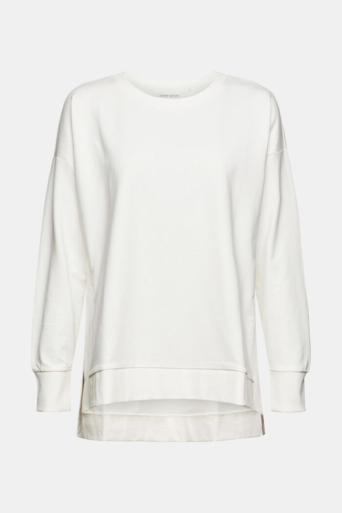 Sweatshirt i ekologisk bomull, OFF WHITE, overview