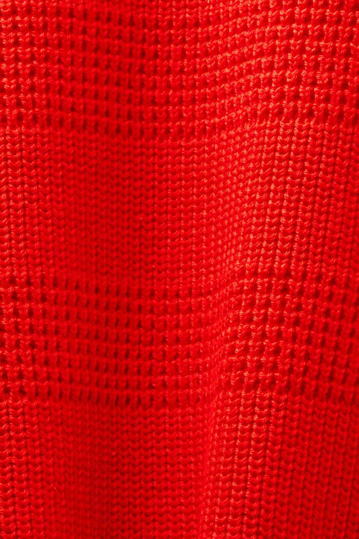 Strukturerad stickad kofta, RED, detail image number 5