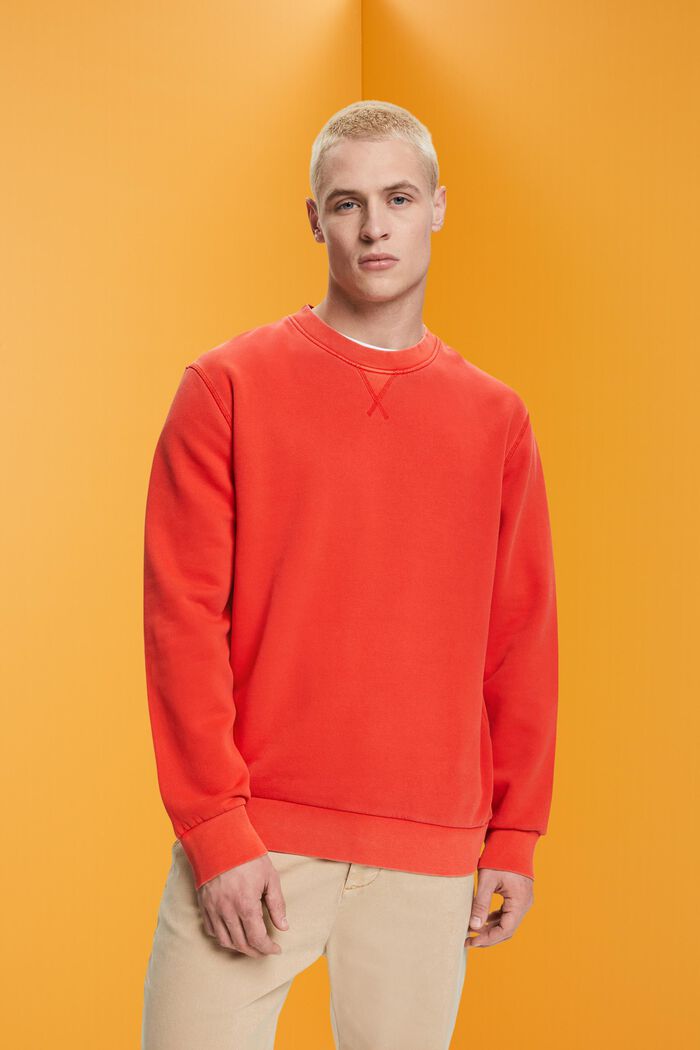 Enkel sweatshirt med normal passform, RED, detail image number 0