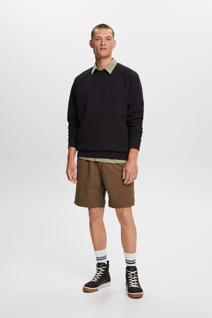 Klassisk sweatshirt, bomullsblandning, BLACK, detail image number 1