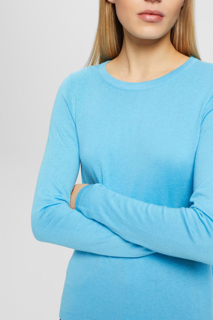 Stickad jumper, TURQUOISE, detail image number 2