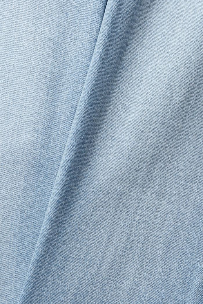 Jeans med hög midja och sprund i benslut, BLUE LIGHT WASHED, detail image number 4