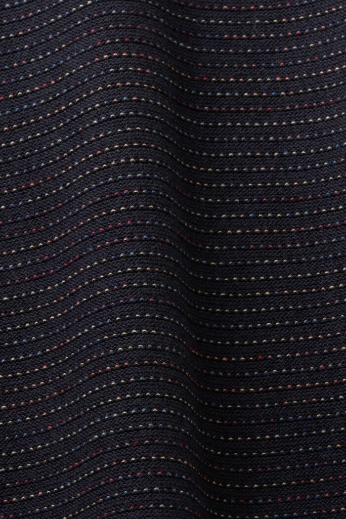 Stickad tröja med dragkedja och färgglada ränder, NAVY, detail image number 5