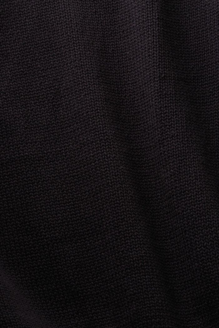 Grovstickad tröja med logo, BLACK, detail image number 5
