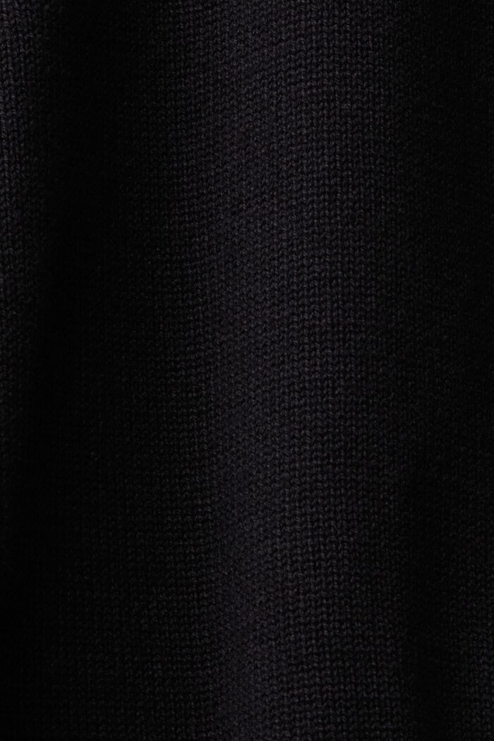 V-ringad, stickad tröja, BLACK, detail image number 1