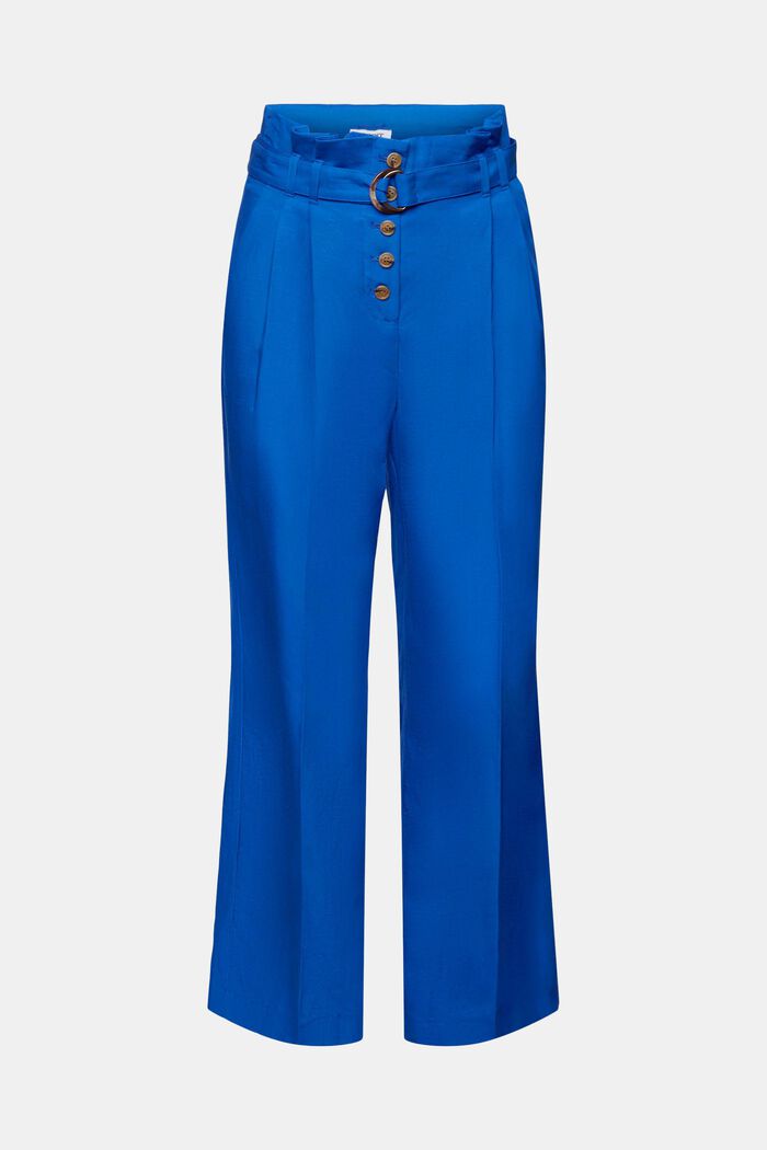 Mixa och matcha: kort culottebyxa med hög midja, BRIGHT BLUE, detail image number 7