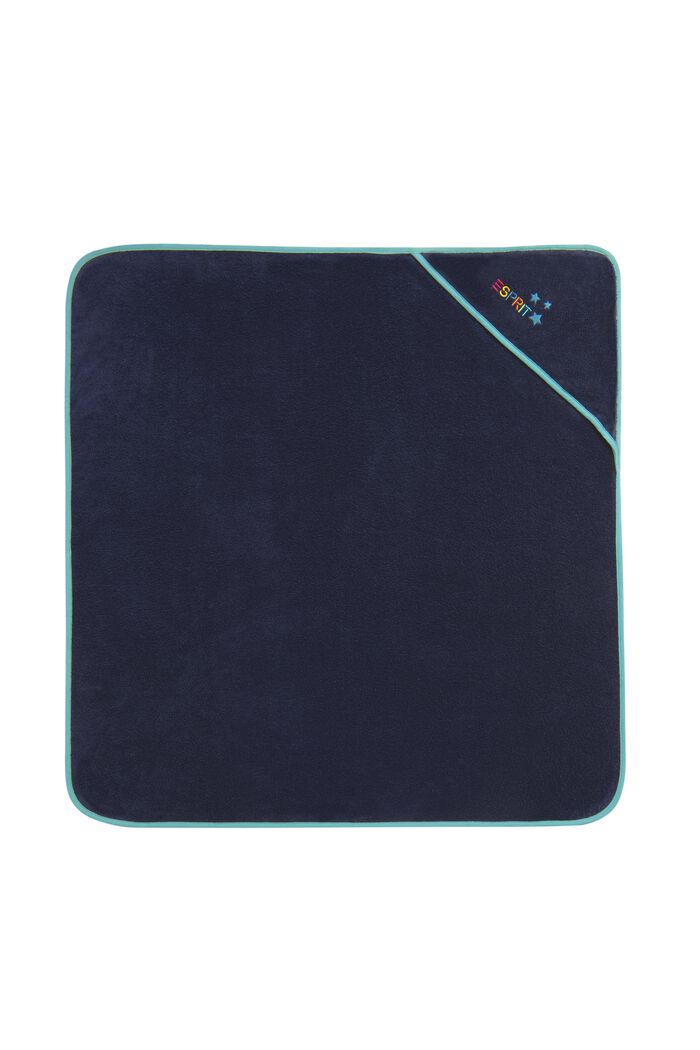 Handduk med huva och logobroderi, NAVY BLUE, detail image number 0