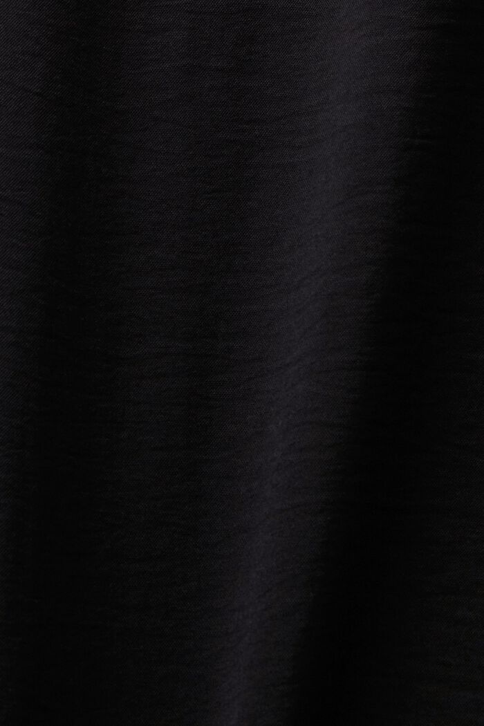 Blus i crêpe med elastiska ärmslut, BLACK, detail image number 5