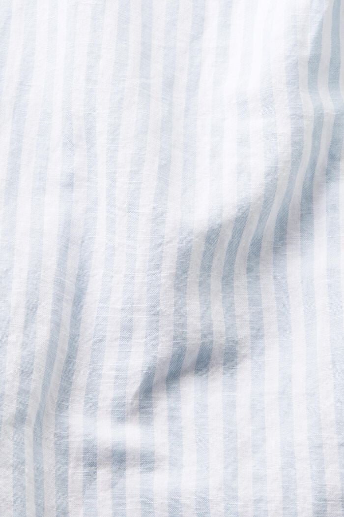 Randig skjorta i bomullspoplin, LIGHT BLUE, detail image number 4