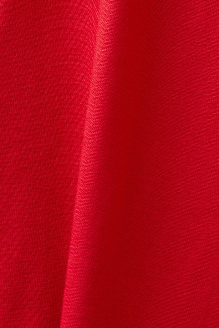 Kortärmad T-shirt med logo, DARK RED, detail image number 4