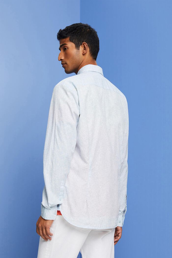 Mönstrad skjorta, 100% bomull, LIGHT BLUE LAVENDER, detail image number 3