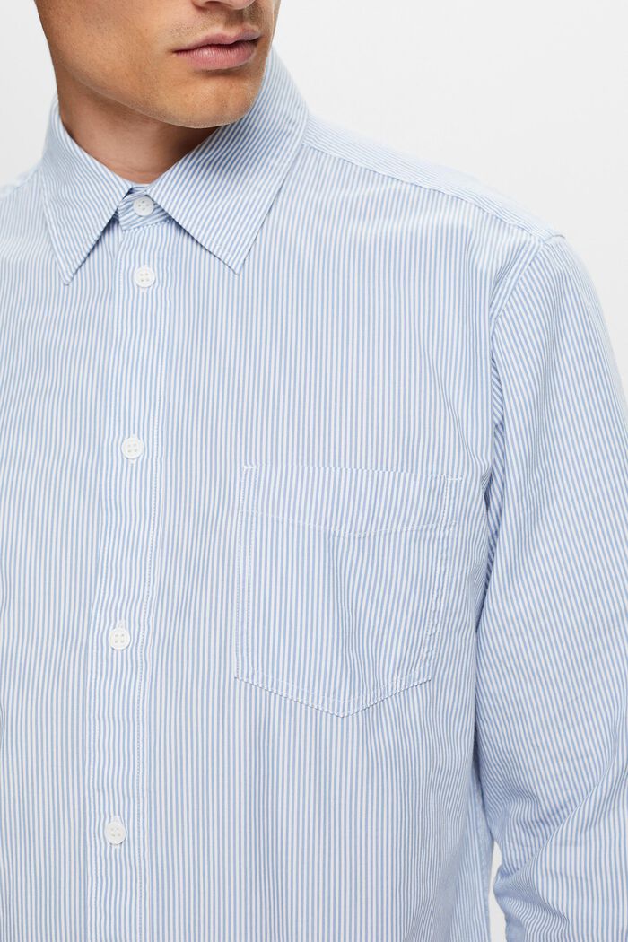Randig skjorta i bomullspoplin, LIGHT BLUE, detail image number 2