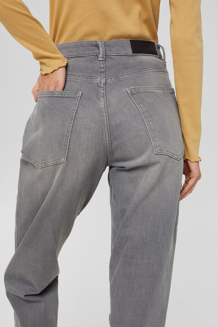 Trendiga jeans med stretch i ekobomull, GREY MEDIUM WASHED, detail image number 2
