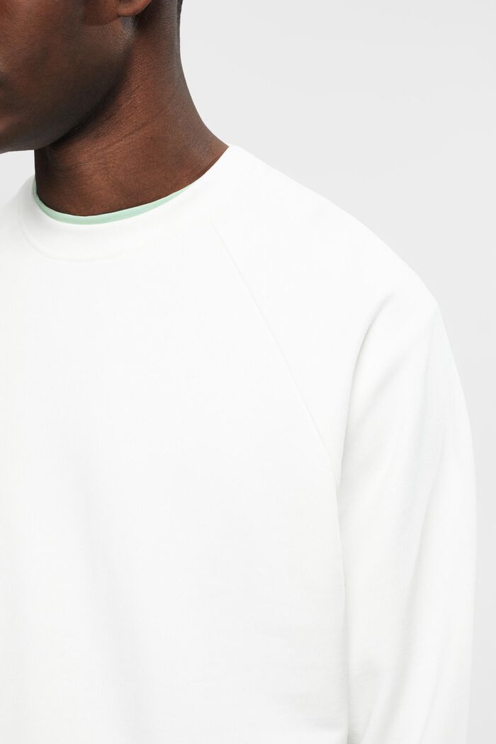 Sweatshirt i bomull med ledig passform, OFF WHITE, detail image number 2