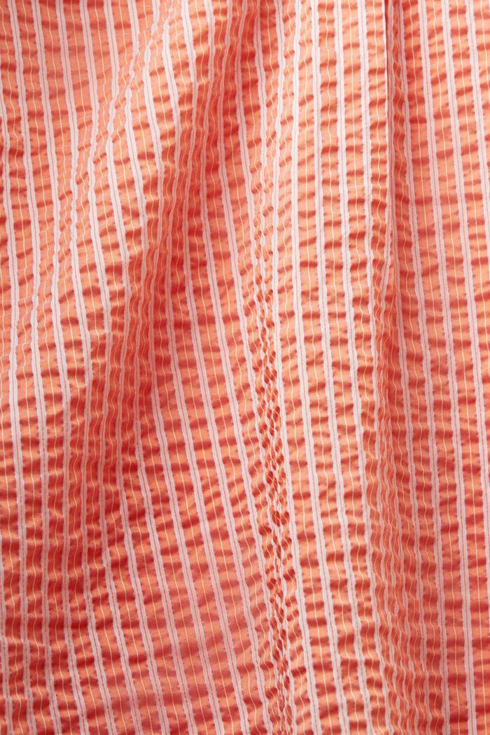 Krinklad randig skjortblus, BRIGHT ORANGE, detail image number 6