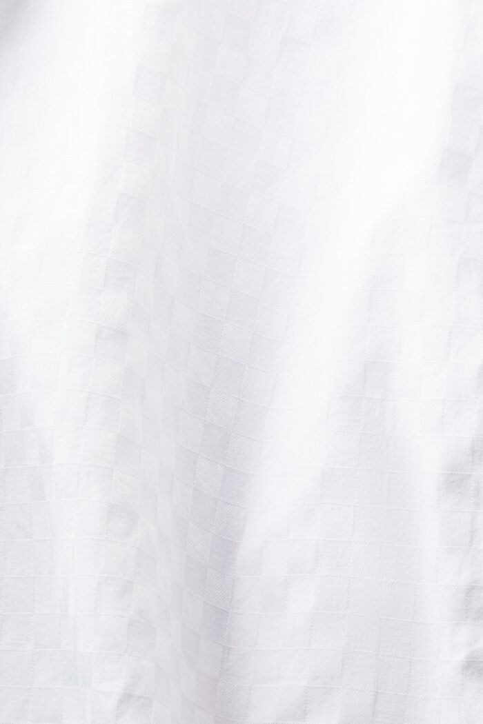 Jacquardskjorta i bomull, WHITE, detail image number 5