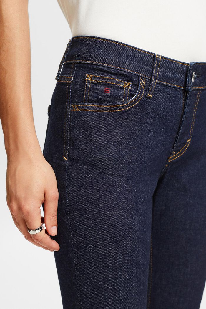Skinny-jeans med mellanhög midja, BLUE RINSE, detail image number 4