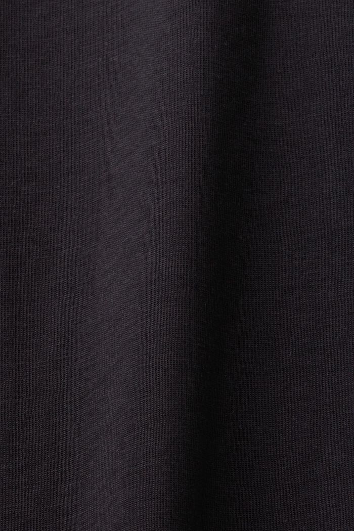 Långärmad jerseytopp, 100% bomull, BLACK, detail image number 4